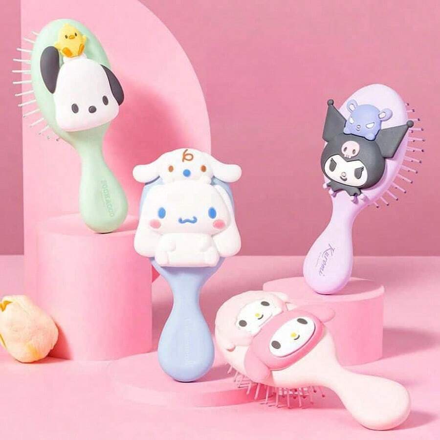 Sanrio 1 pièce Brosse à cheveux massante à coussin d'air Sanrio My Melody mignonne, accessoire de mode de dessin animé, outil de coiffure