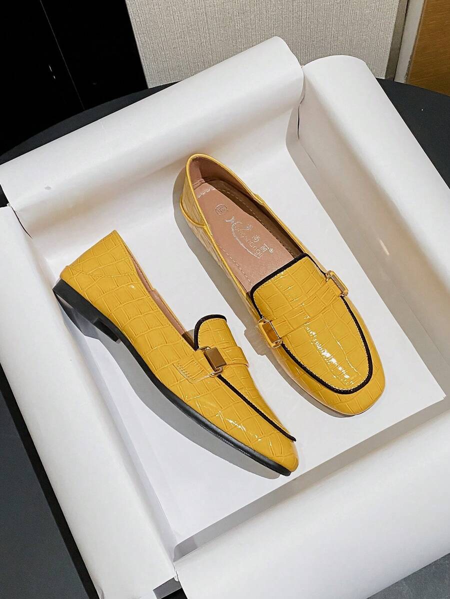 Mengshangli Women's Slip-On Flats, Leather Casual Spring Loafers