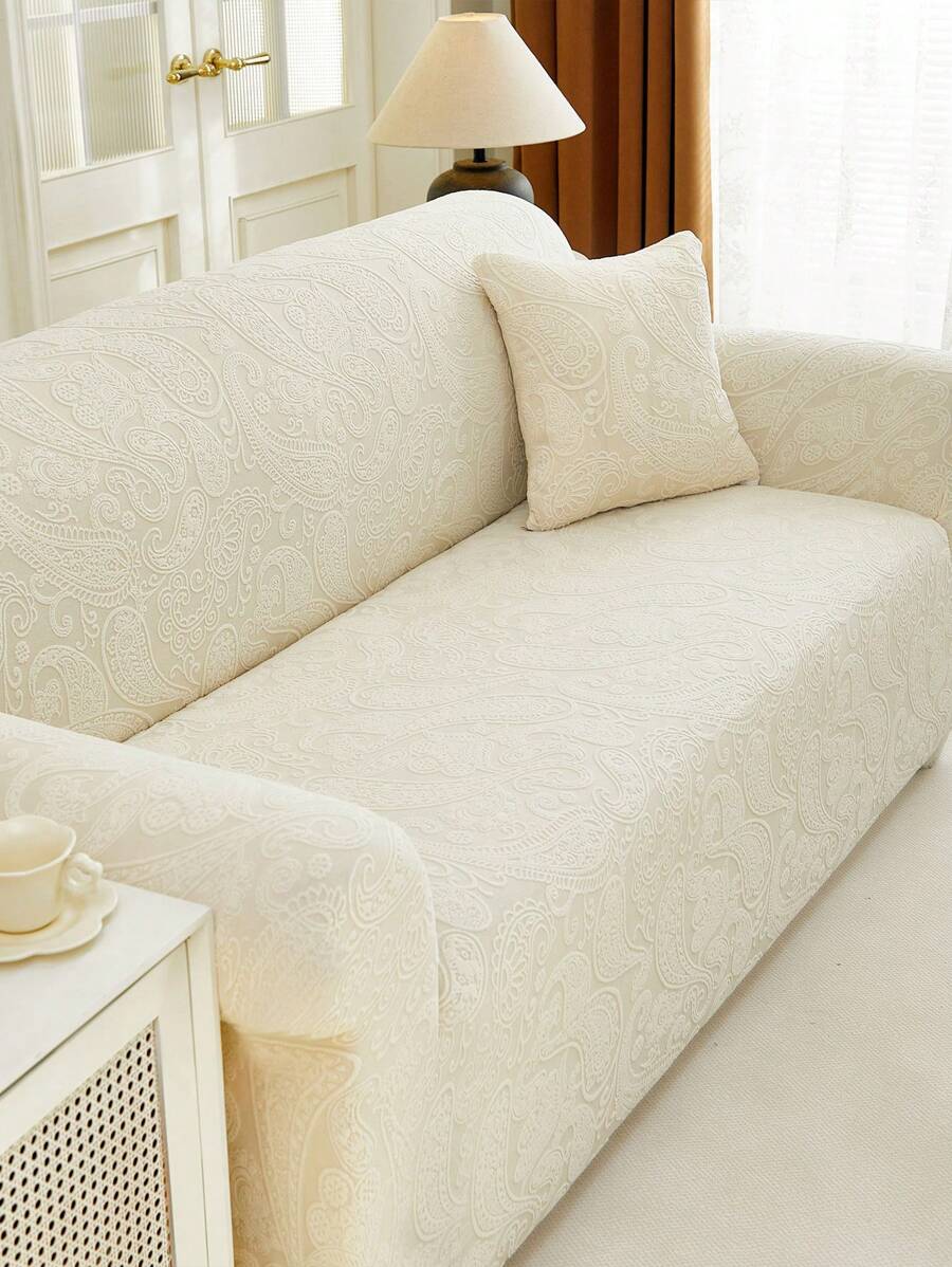 1PC Jacquard Elastic Sofa Cover, Modern Style Anti Slip Sofa Cover, Suitable For L-Shaped Sofas And 1/2/3/4 Seat Sofas, Universal For All Seasons, Easy To Install And Remove