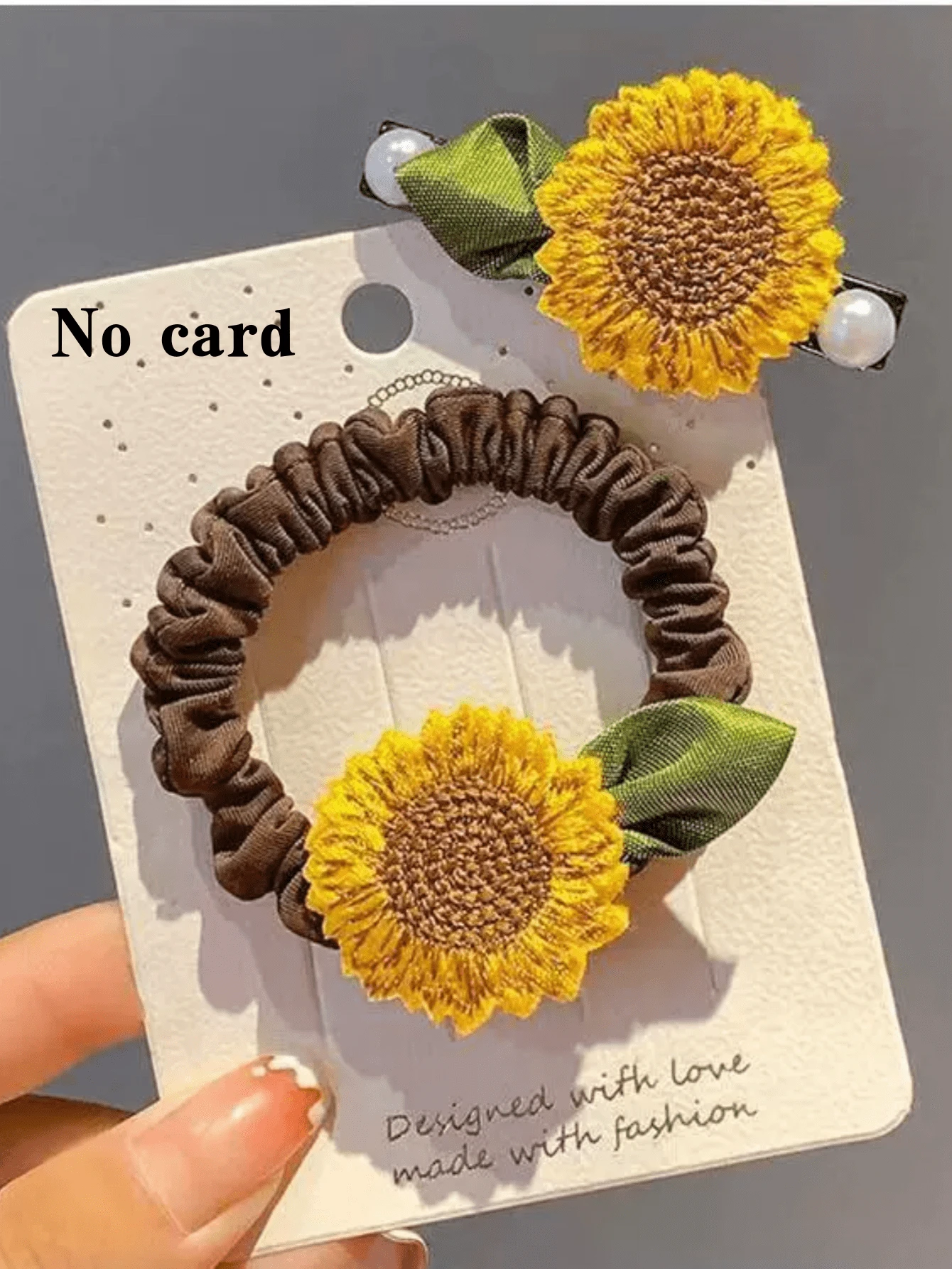 2pcs Cute Sunflower Hair Clips And Hair Ties, Sweet Style Hair Accessories Set, Suitable For Outdoor Activities