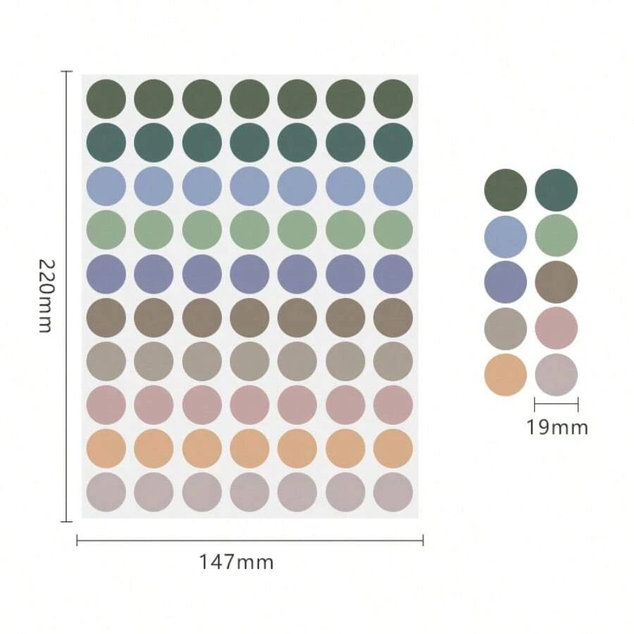 700 pièces d'étiquettes rondes à points de couleurs, petits autocollants ronds auto-adhésifs, 10 couleurs pour la classification des documents, le marquage des points clés, la coloration, les étudiants, la salle de classe, l'organisation de bureau