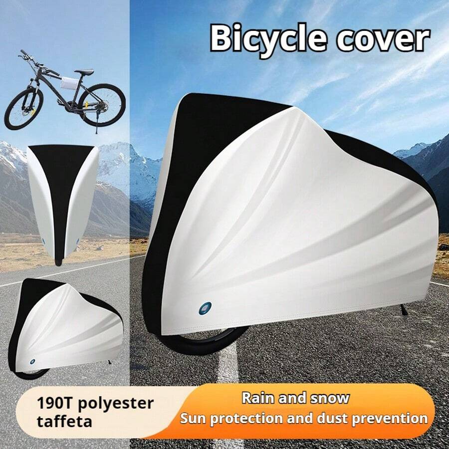 190T Polyester Taffeta Bike Cover, Electric Bicycle All Weather Protection Dustproof Sunshade Cover