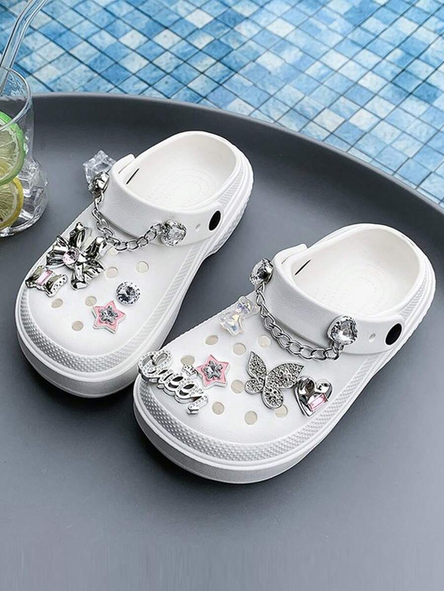 Fashionable Versatile Comfortable Breathable Girls' Slip-On Durable Princess Flat Perforated Shoes