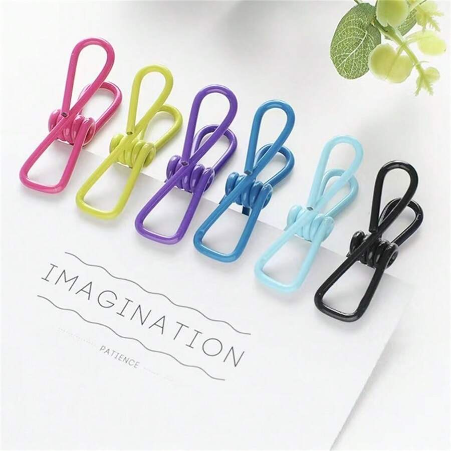 Multi-Functional Color Clip, Suitable For Clothing-Peg, Clothes Fixing, Sealing Clip, Snack Sealing, File Long Tail Clip, Fixed Windproof, Household Debris Storage Clip, Random Color