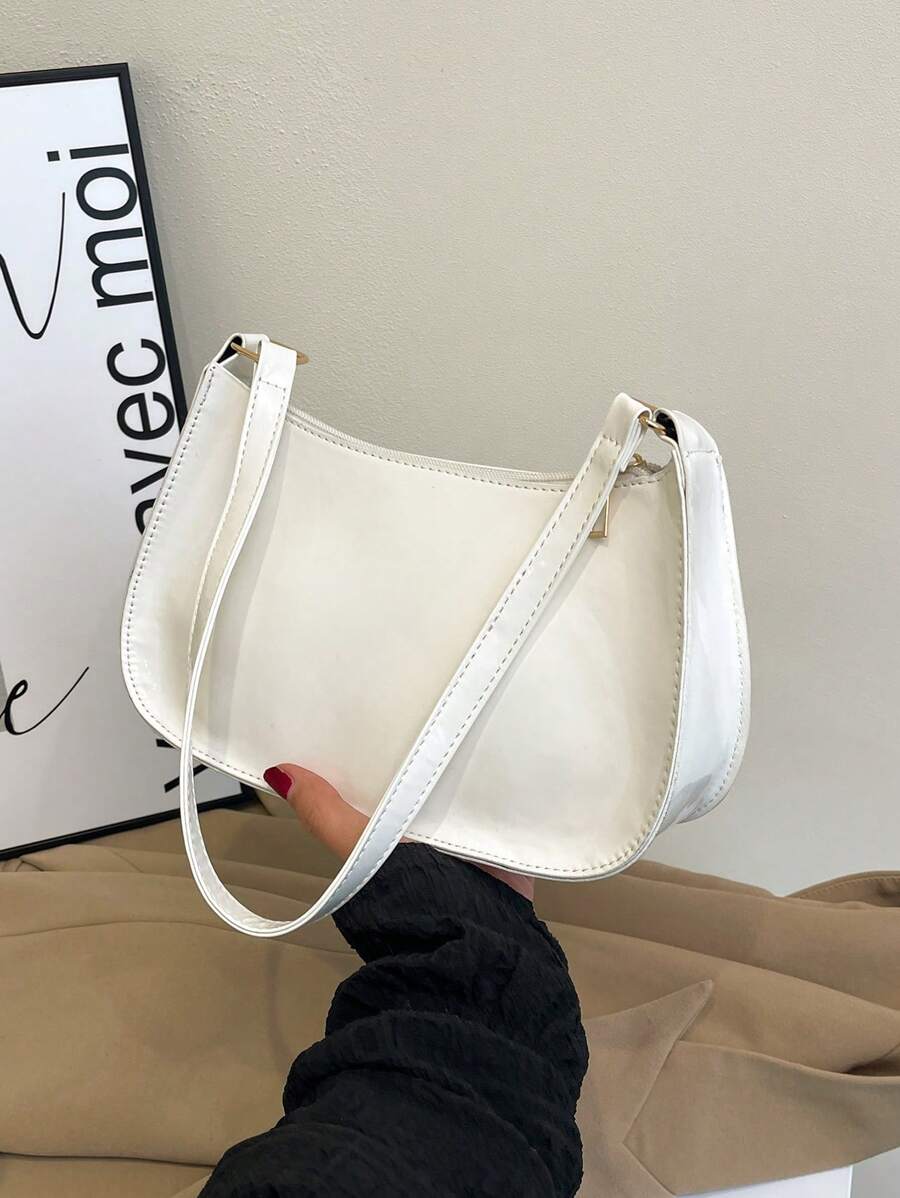 Bolso de hombro elegante y versión coreana, bolso informal y de moda para debajo del brazo para mujeres, bolso femenino popular