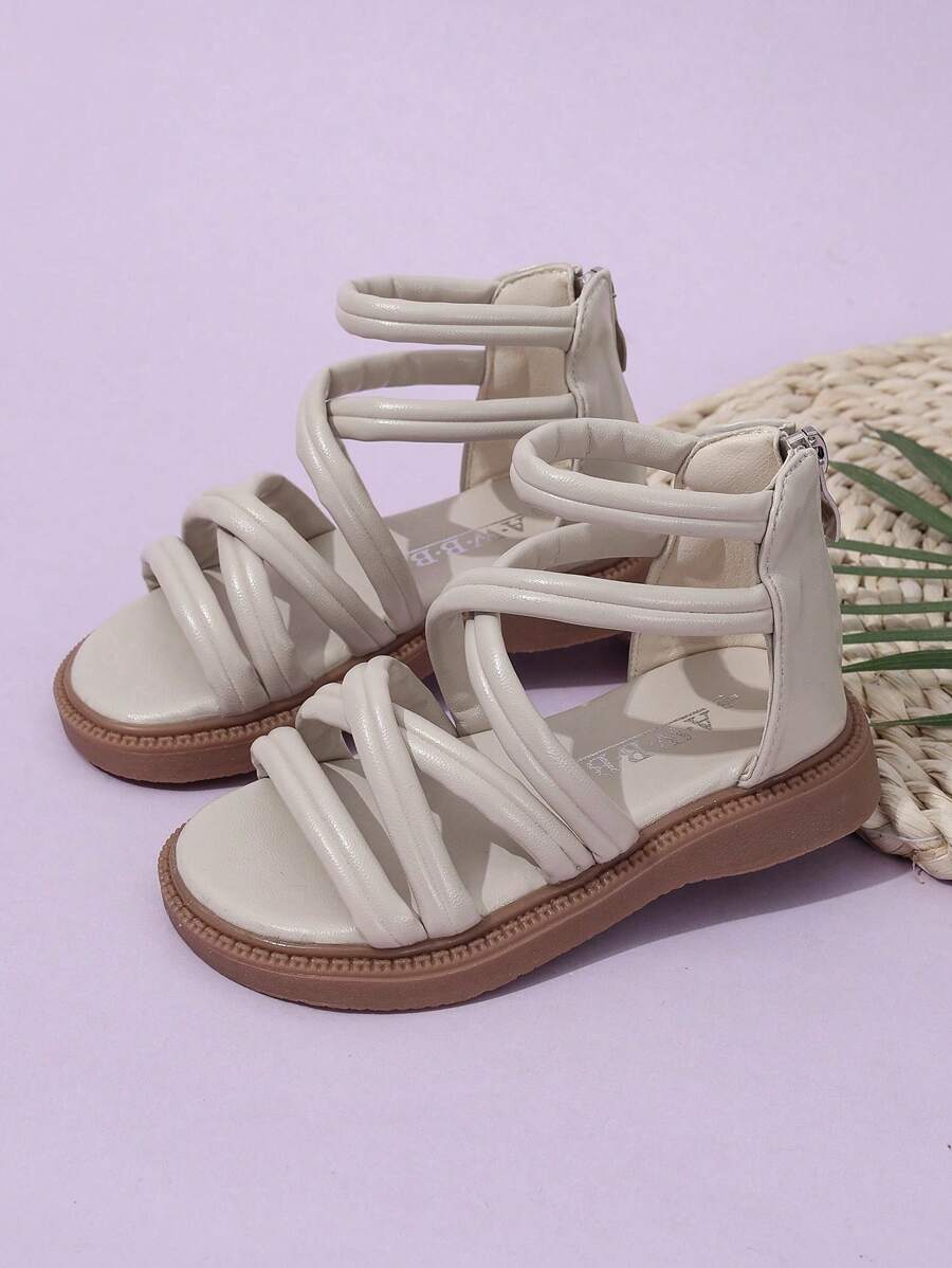 1 Pair Girls' Fashion Soft Bottom Sandals, Versatile For Spring/Summer