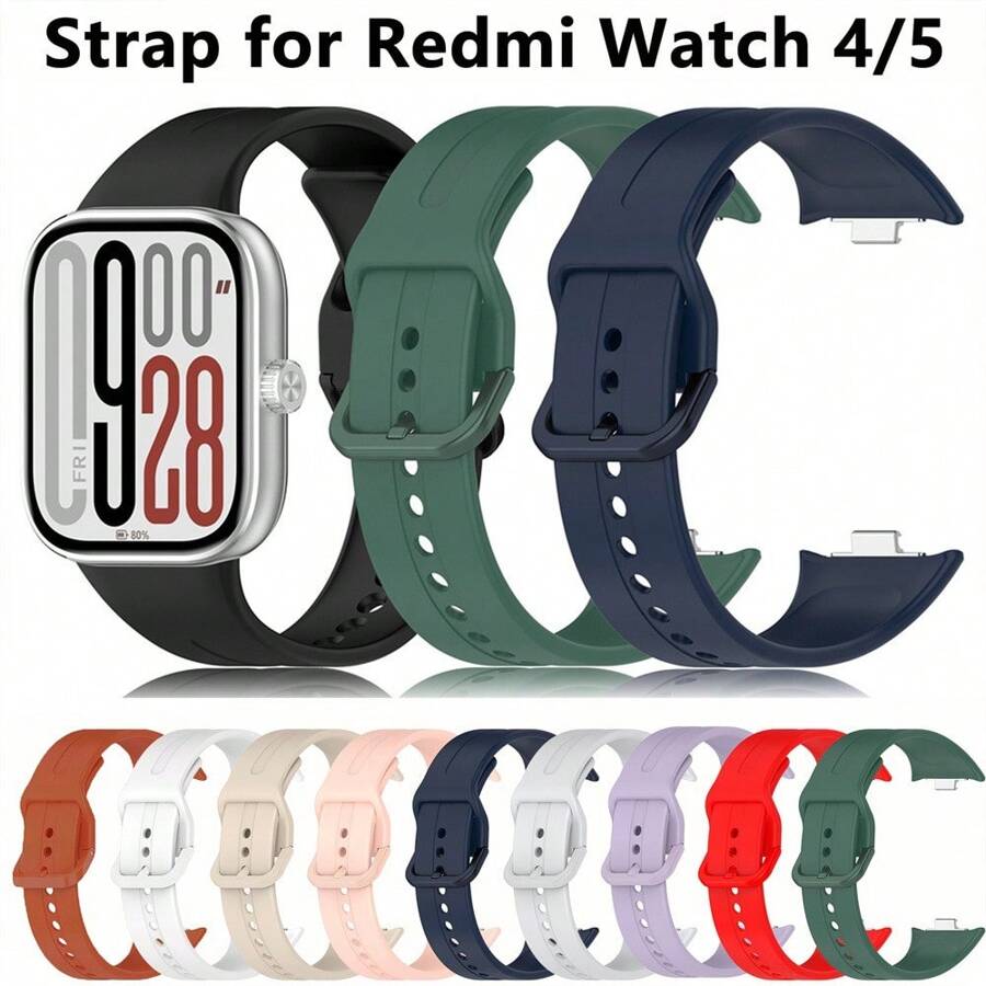 Original Silikonarmband kompatibel mit Redmi Watch 5 4 5 ESIM Smartwatch, kompatibel mit Xiaomi Mi Band 8 Pro Armband, Sportarmband-Zubehör, kompatibel mit Xiaomi Mi Band 9 Pro