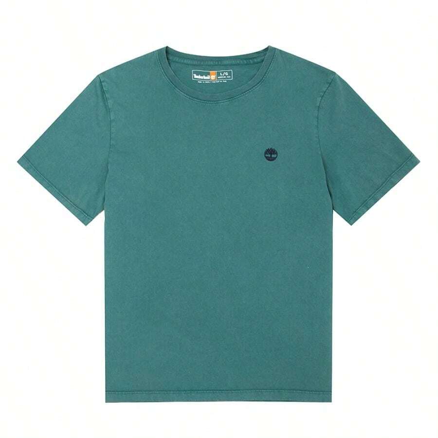 Timberland Men Casual Sports Activewear Fitness Training Cycling Round Neck T-Shirt, Style A2PW3CL6