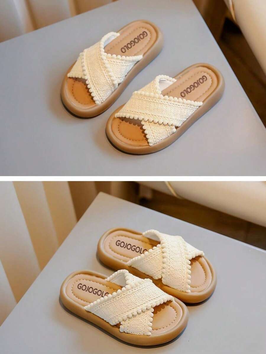 Sandales d'été décontractées pour filles, ouvertes sur les orteils, mode plage antidérapante