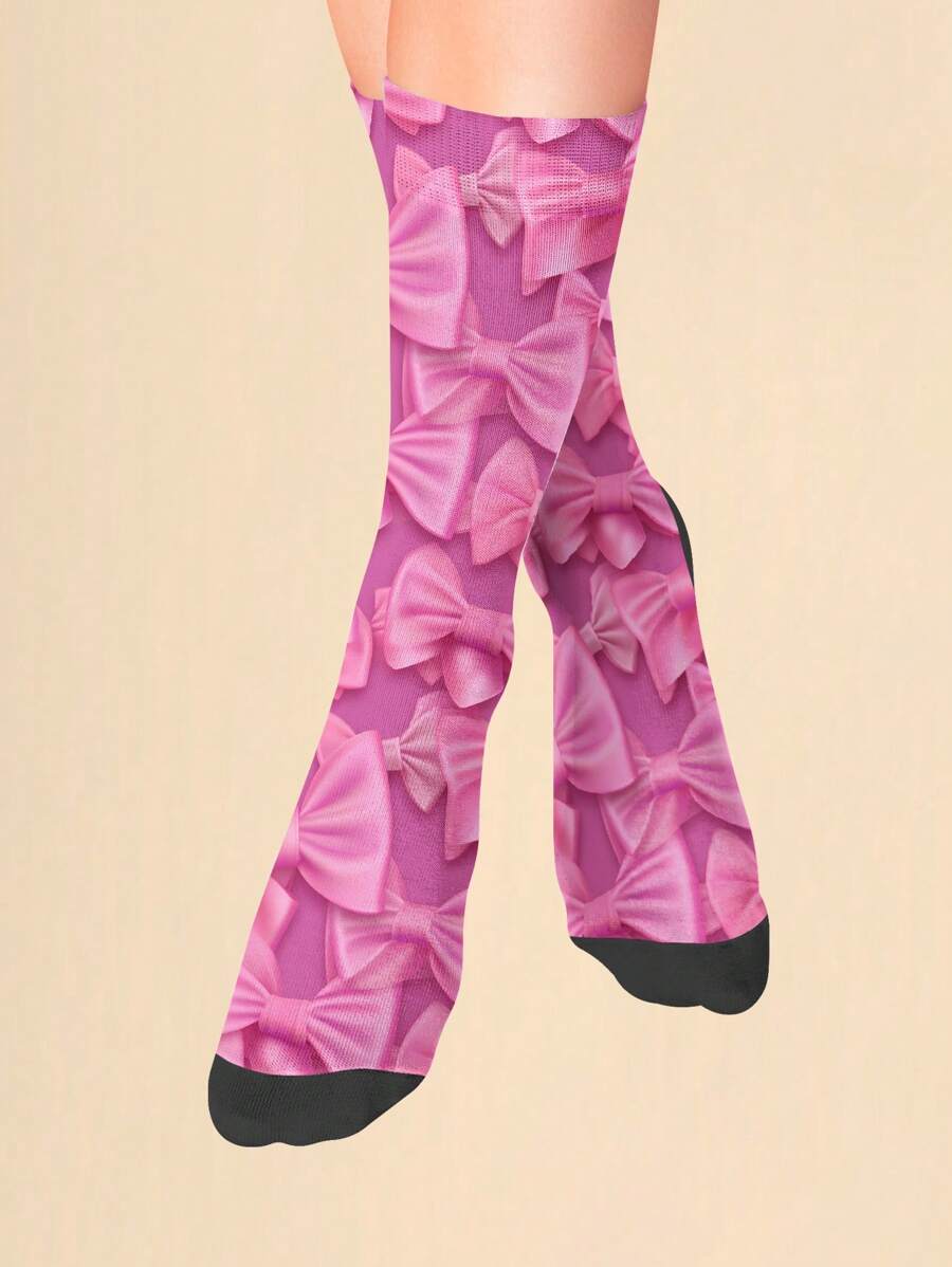 1 par de calcetines tipo tripulación para mujeres, calcetines largos, calcetines blancos, calcetines negros, calcetines de mujer, calcetines lindos, calcetines de niña, calcetines cortos, que absorben la humedad y el sudor, son suaves, transpirables, que eliminan la humedad, dulces y lindos. Se pueden usar en el hogar, la oficina, el ocio y todas las estaciones. Los colores son aleatorios