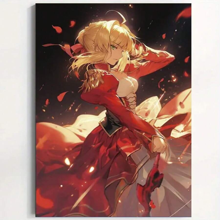 Framed Fate Anime Canvas Wall Art - Waterproof, Poster For Living Room, Bedroom, Study Decor | Perfect Gift Idea, Anime Room Decor, Perfect For Room Decor