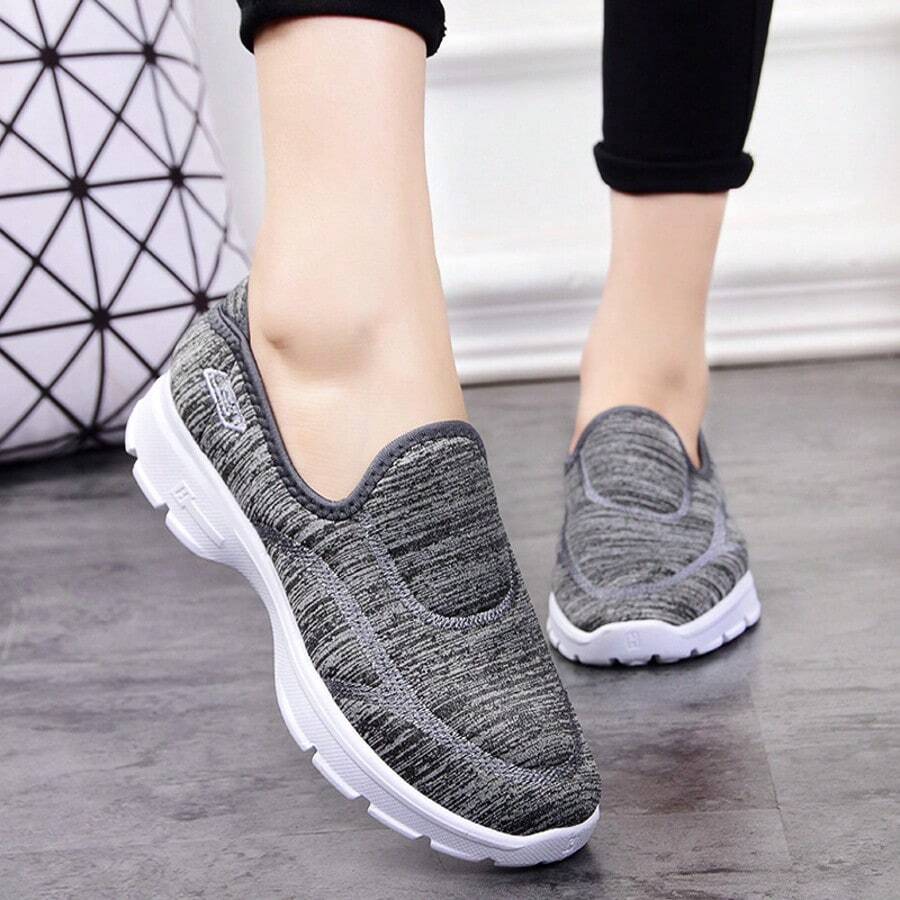Chaussures décontractées pour femmes, chaussures respirantes en tissu élastique, chaussures de loisirs pour filles