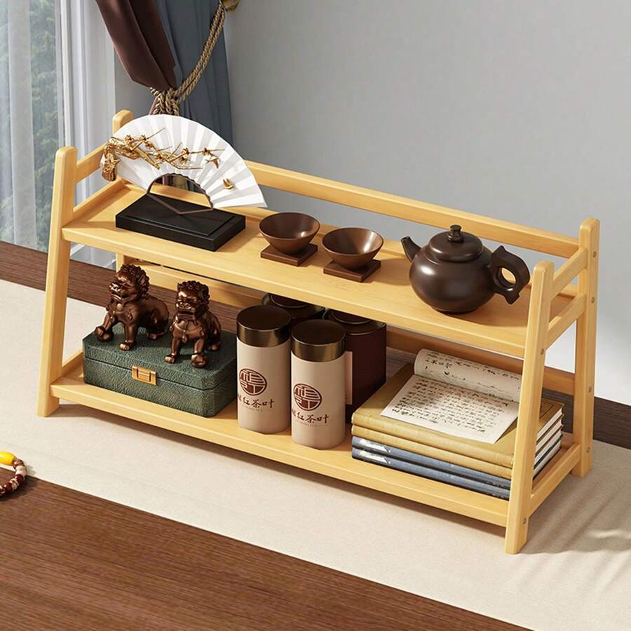 Mini Compact Bookcase, Kitchen Tea & Coffee Cup Pot Storage Display Rack