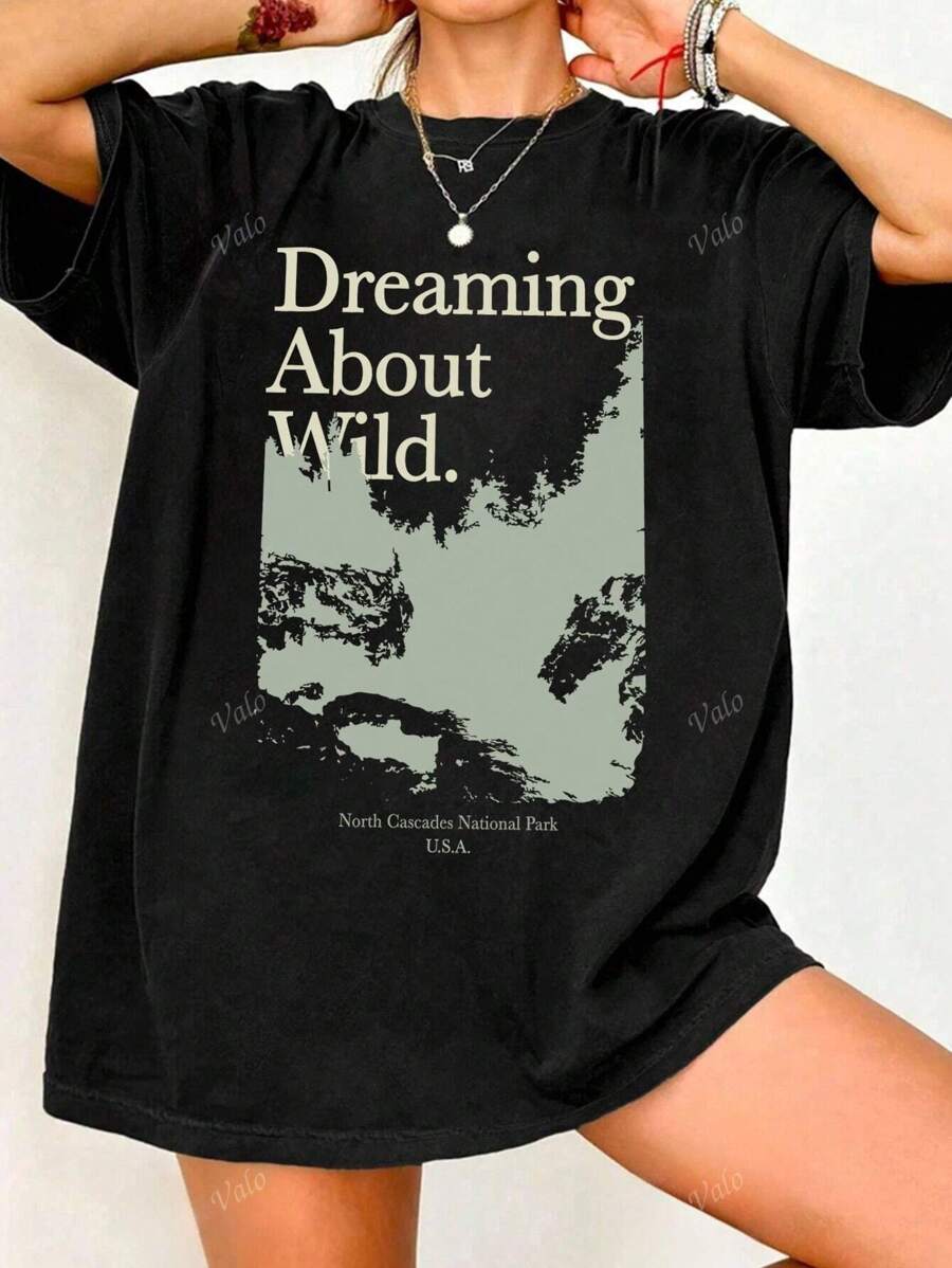 Outdoor Adventure Lover Ladies Graphic T-Shirt, Summer