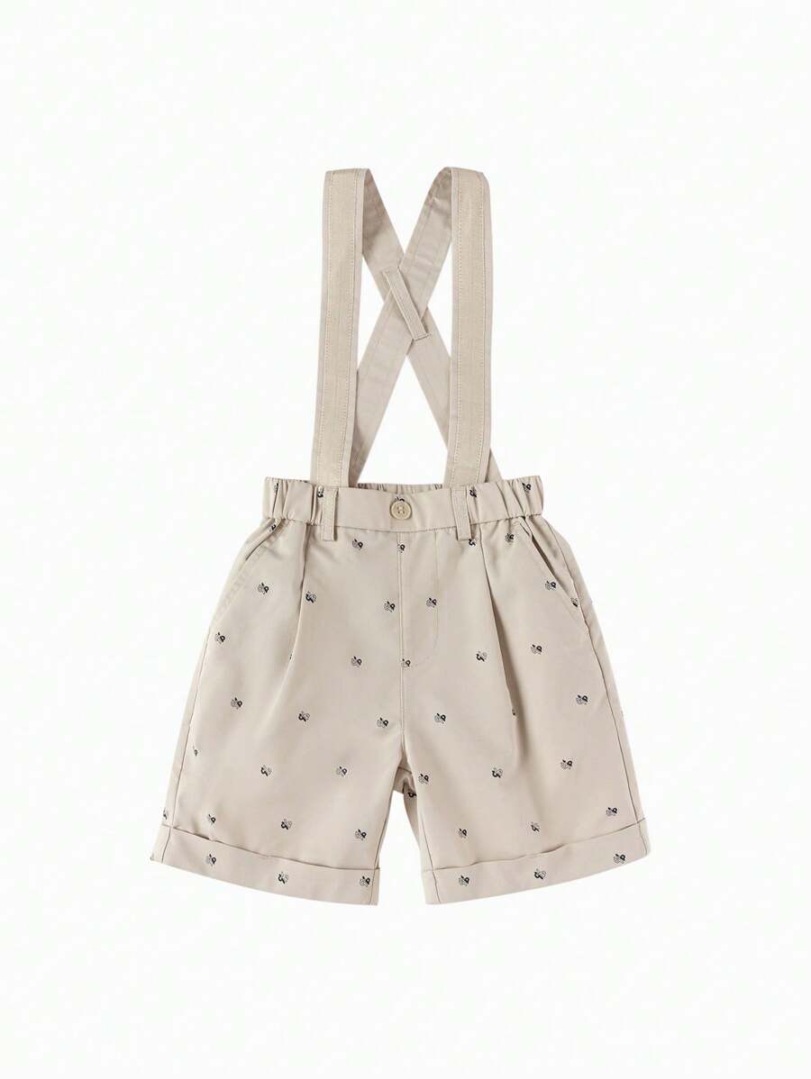 Balabala Balabala Jungen bedruckte Hosenträger-Shorts, kühlende und antibakterielle Sommerbekleidung
