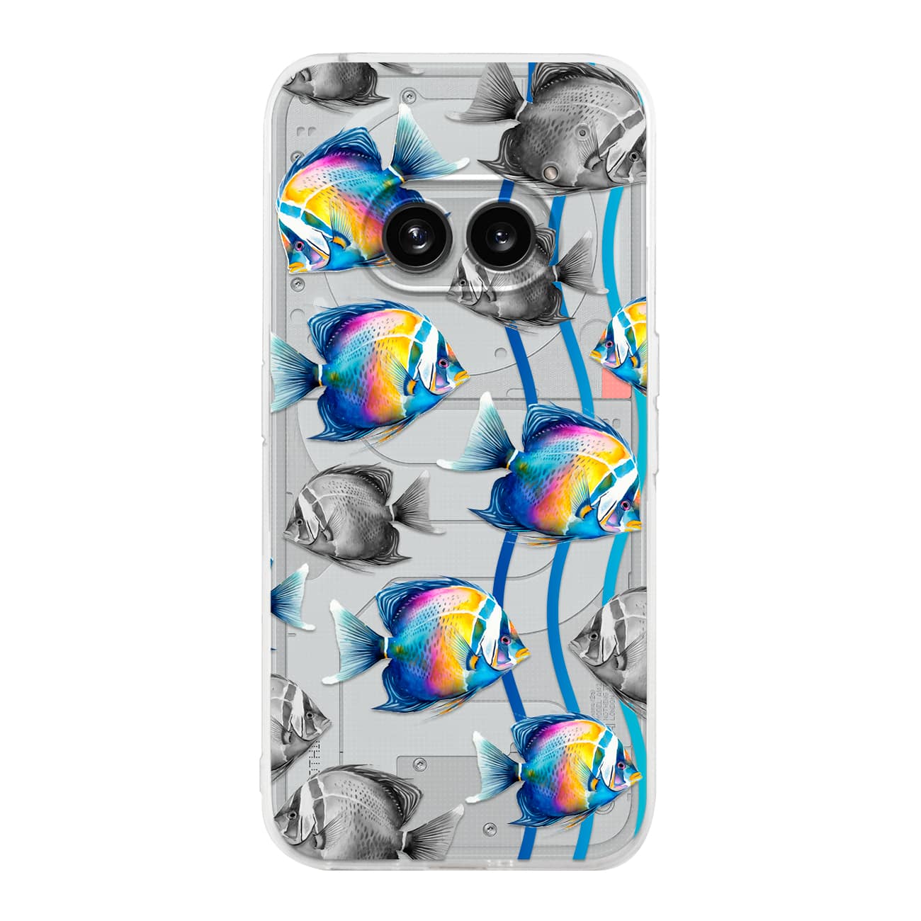 INSTACASE Funda Compatible con Nothing Acuarela Pez Angel Protector para Nothing Peces, Case para Nothing Acuarela Pez Angel , Carcasa para Nothing Para Mujer, a Prueba De Golpes TPU.
