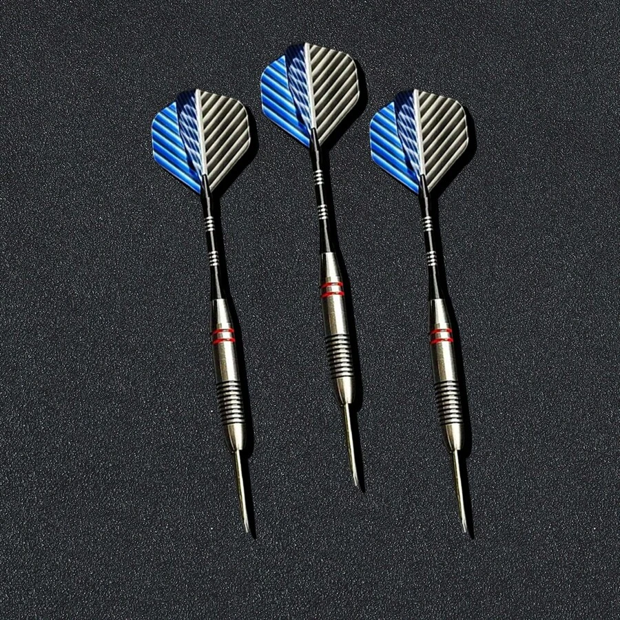 3 Pcs Stainless Steel 24G Professional Dart Set, Universal Fit For Training And Competition, Sturdy Design For Players Age 14 And Up