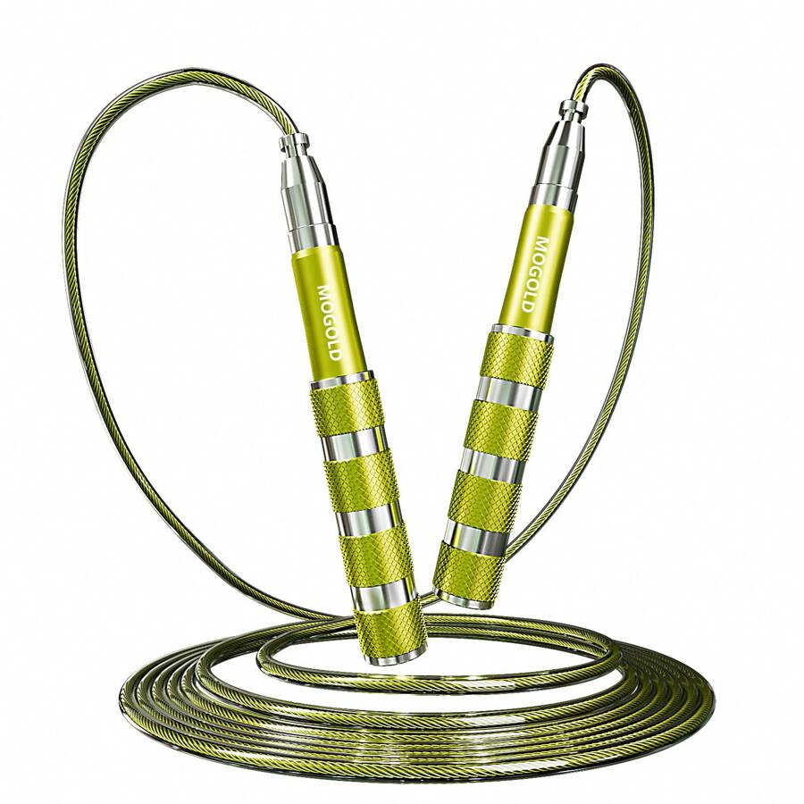 1 Set Adjustable Aluminum Alloy Bearing Jump Rope, Portable Fitness Workout Equipment For Cardio, Boxing, Calorie Burning