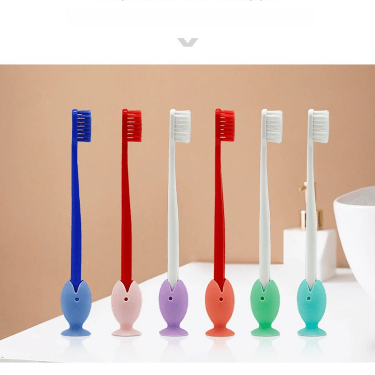 6pcs Silicone Fish-Shaped Toothbrush Covers, Anti-Dust Anti-Pollution Toothbrush Protectors, Portable Travel Toothbrush Cases, Also Can Be Used As Toothbrush Holders, Bathroom Useful Tools Back To School
