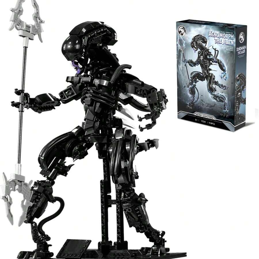 Creative American Movie Characters, Alien Building Blocks, Alien Building Blocks, Alien Building Block Models, Building Blocks, Toy Collections And Weapons