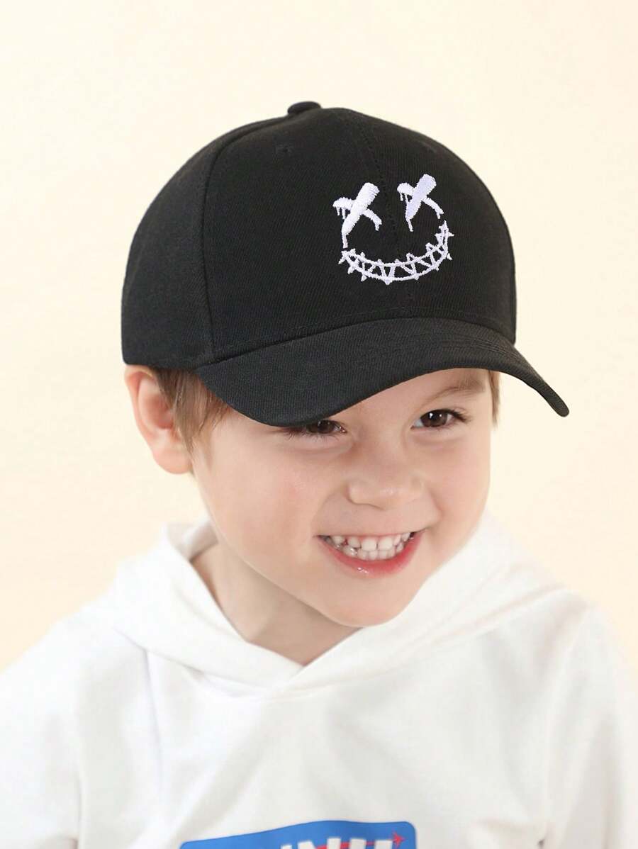 1 pieza Gorra de béisbol ajustable bordada para niños, sombrero casual con protección solar para exteriores adecuado para niños y niñas, primavera/otoño, viajes, playa