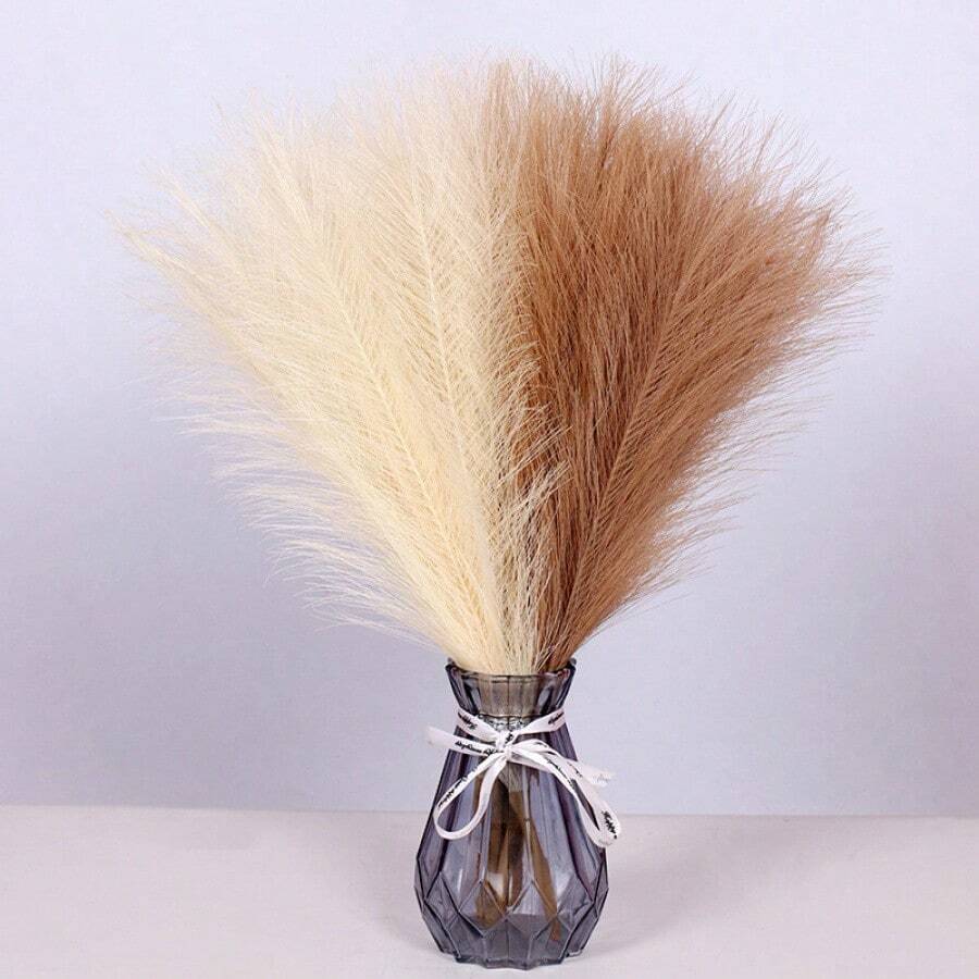 45cm Artificial Pampas Grass, Realistic Rattan, Nordic Ins Decor Gifts Birthday Graduation
