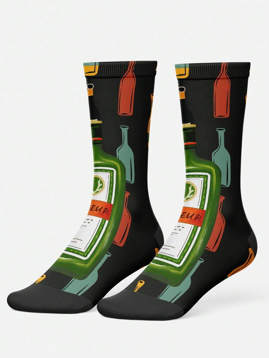1 Pair Of Women's Crew Socks,Long Socks,White Socks,Black Socks,Women Socks,Cute Socks,Girls Socks,Short Socks, That Absorb Moisture And Sweat, Are Soft,Breathable, Moisture Wicking, Sweet, And Cute. They Can Be Worn For Home, Office, Leisure, And All Seasons. Colors Are Random