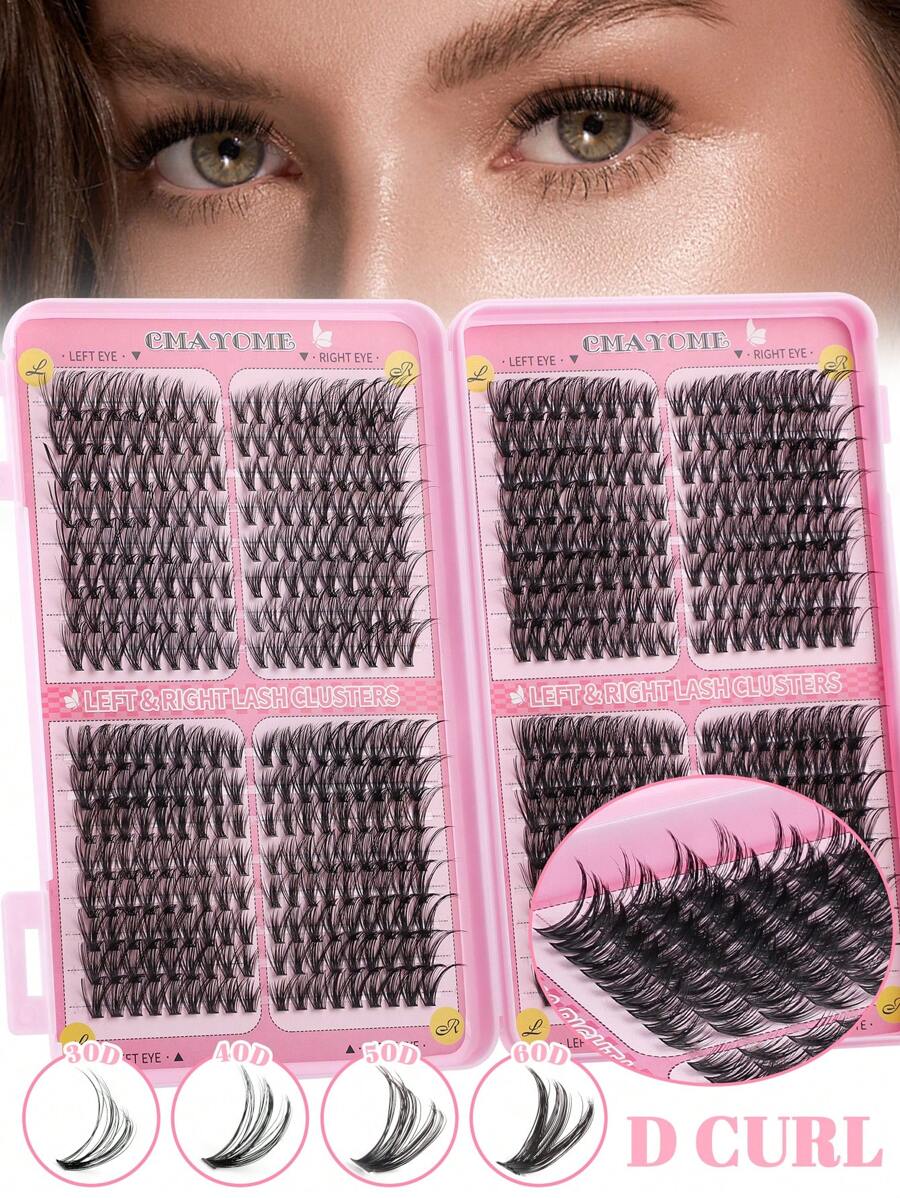 Libro de pestañas postizas con 576 racimos de rizos tipo D de alta capacidad, 30D+40D+50D+60D mezcla de longitudes de 8-16 mm, para maquillaje DIY y belleza. Pestañas postizas negras suaves y densas que amplían y embellecen los ojos, con extensiones de pestañas individuales gruesas y esponjosas, adecuadas para principiantes, para uso diario, viajes, fotografía, reuniones, bodas y maquillaje.