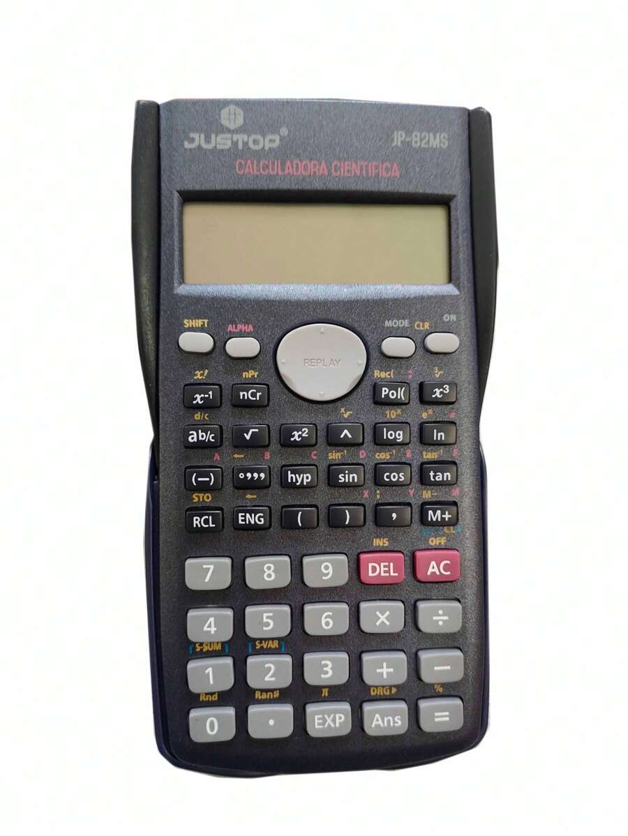 1 pieza Calculadora inteligente multifuncional, requiere pilas AA (no incluidas), calculadora con tapa abatible