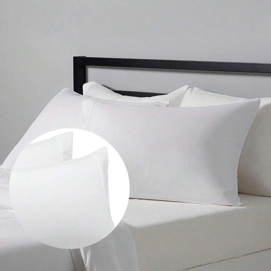 2pcs Solid Color Pillowcase, Pillow Covers, Bedding, Soft And Breathable Pillow Case, Envelope Closure, For Couc, Easy-Care, Perfect For Bedroom And Living Room Decor, Machine Washable, Pillowcase Only Without Insert