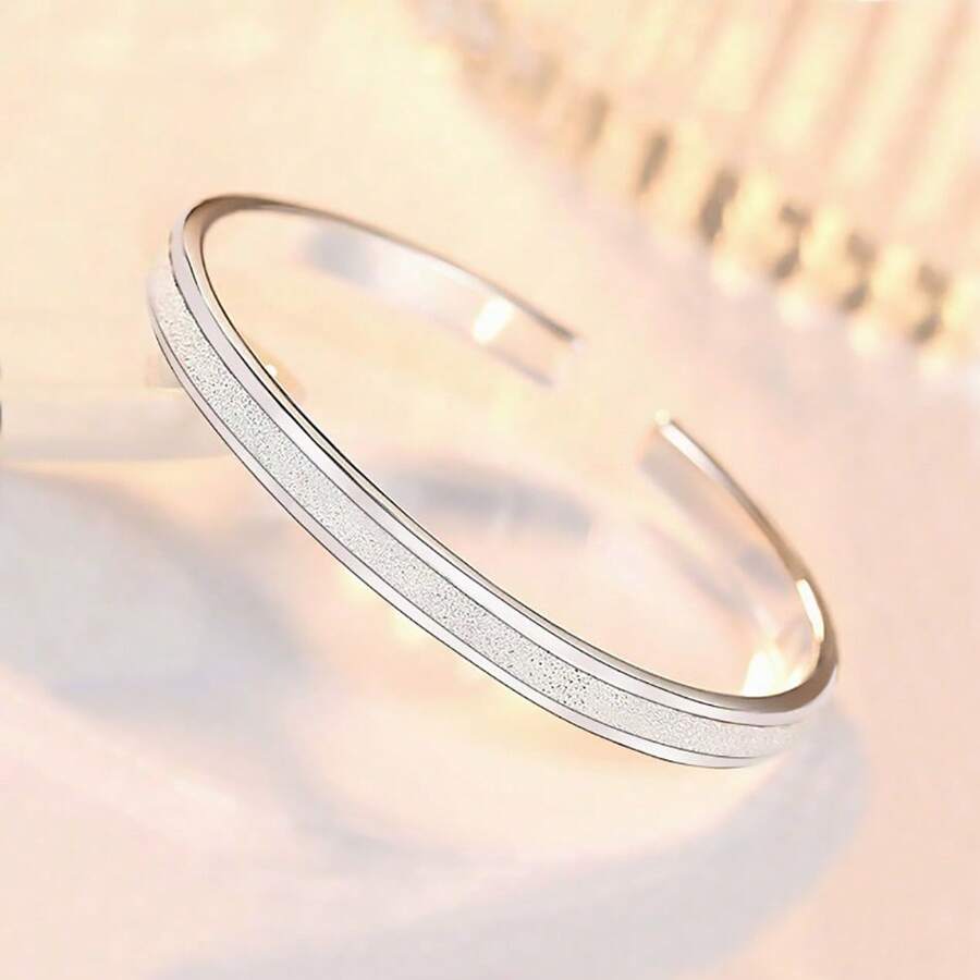 925 Sterling Silver Frosted Star River Bracelets Bangles For Women Girl Everyday Wear Holidays Gifts Fashion Japanese And Korean Style