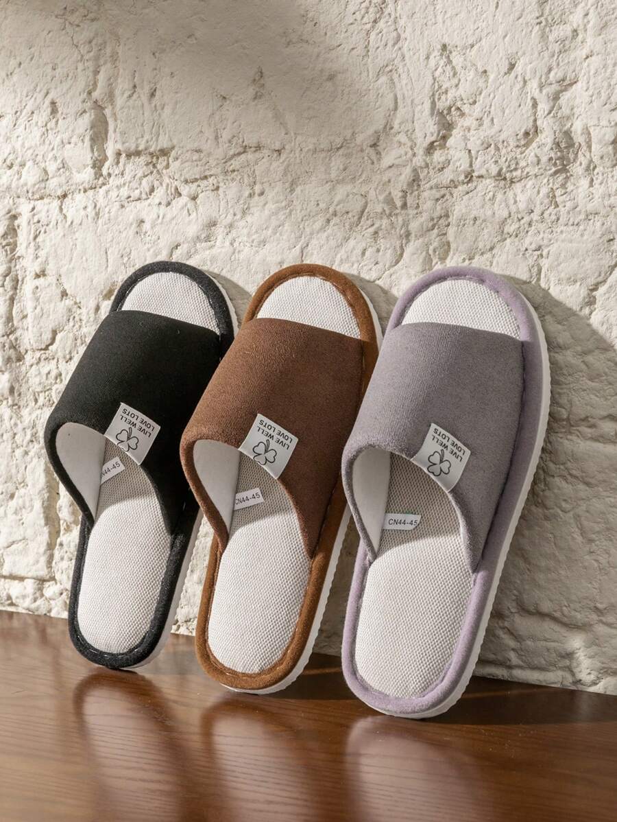 Unisex Indoor Home Slippers, Soft Bottom Comfortable House Slippers For Bedroom, Living Room, Office, Wood Floor, Suitable For All Seasons