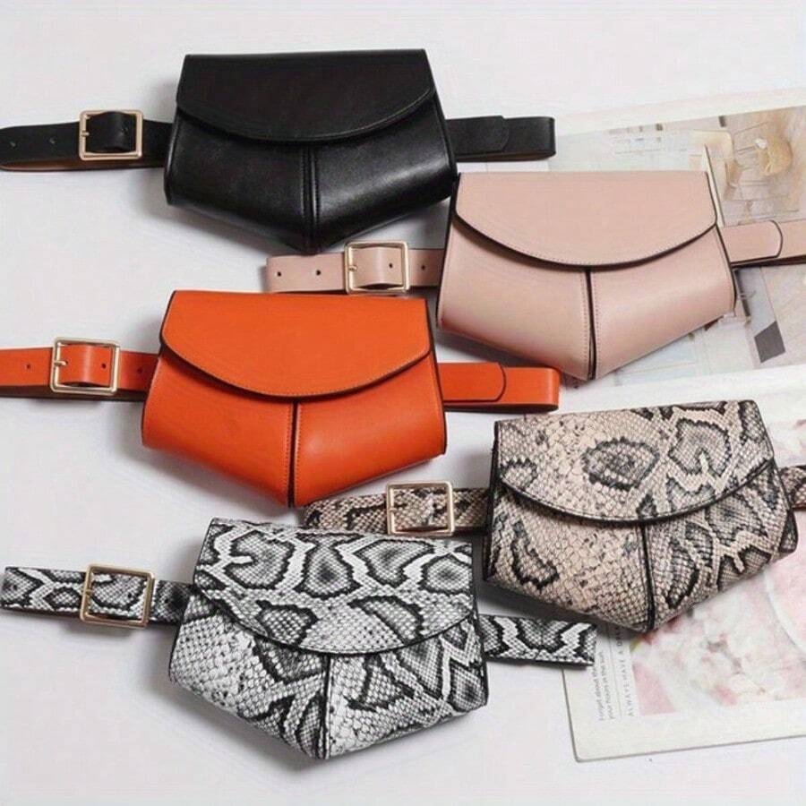 Minimalist Belt Waistpack Women's Fashion Ins Fashion Mobile Phone Bag Mini Small Bag Belt Black Street Fashion
