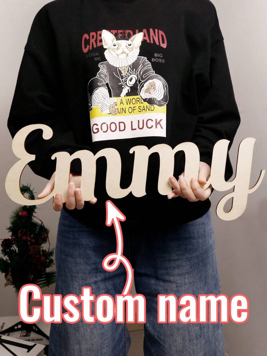 1/2Pcs Customized Wooden Name Sign For Nursery Wedding Name Sign Bridal Shower Name Sign Personalized Baby Name Sign Home Gift Backdrop Name Sign Wooden Party, Valentine Day, Valentine Day Decor Engraved, High-Quality Custom,Multi-Functional,Ornamental,Letter,Stylish,Modern,Colorful,Cute,Adorable,Casual,Vintage,Custom,Personalised,Unique,Customized,Baby Gifts,Ideal Gifts For Him,Ideal Gifts For Her,Son,Daughter