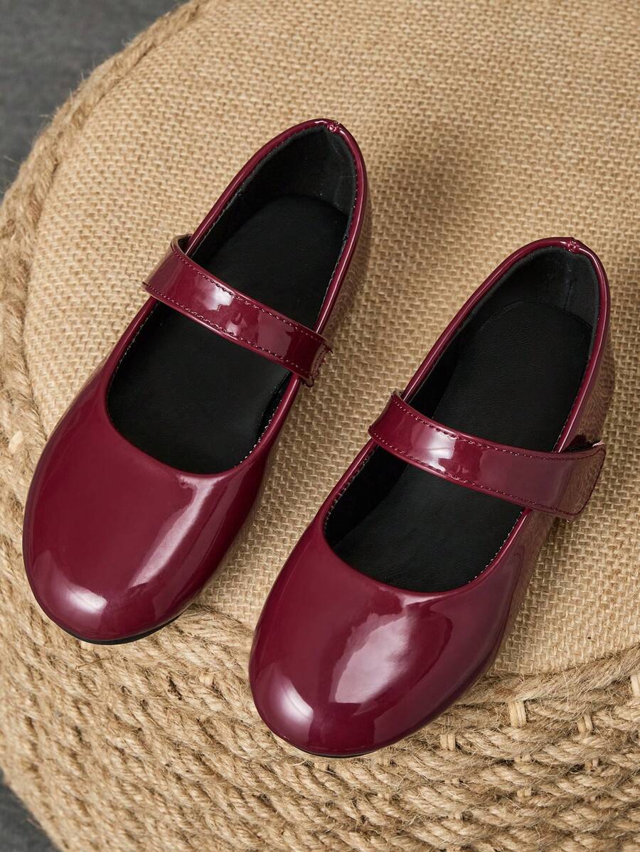 1 Paio di Scarpe in Pelle Verniciata Lucida per Ragazze da Scuola/Recita, Scarpe da Cerimonia con Punta Tonda e Suola in Morbida Pelle, Stile Scolastico Carino e Alla Moda
