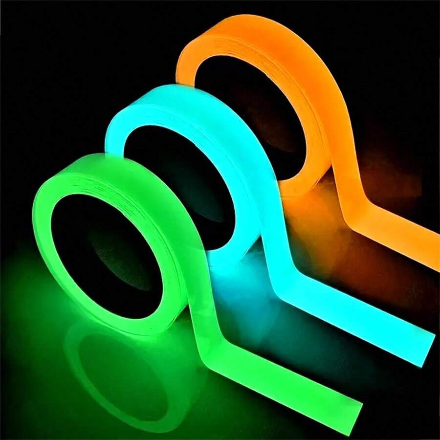 Nastro fluorescente che brilla al buio, luminoso e durevole, nastro luminoso per Ognissanti, decorazioni notturne, sport all'aperto e segnalazioni, forniture scolastiche, rientro a scuola