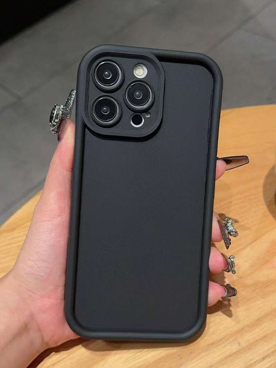 1 Stück einfache und modische matt schwarze stoßfeste TPU Handyhülle kompatibel mit iPhone 16 / iPhone 16 Pro / iPhone 16 Plus / iPhone 16 Pro Max / 7/8/7Plus/8Plus/X/XS/XR/XS Max/11/11 Pro Max/12/12 Pro/12 Pro Max/13/13 Pro/13 Pro Max/14/14 Pro/14 Plus/14 Pro Max/15/15 Pro/15 Plus/15 Pro Max