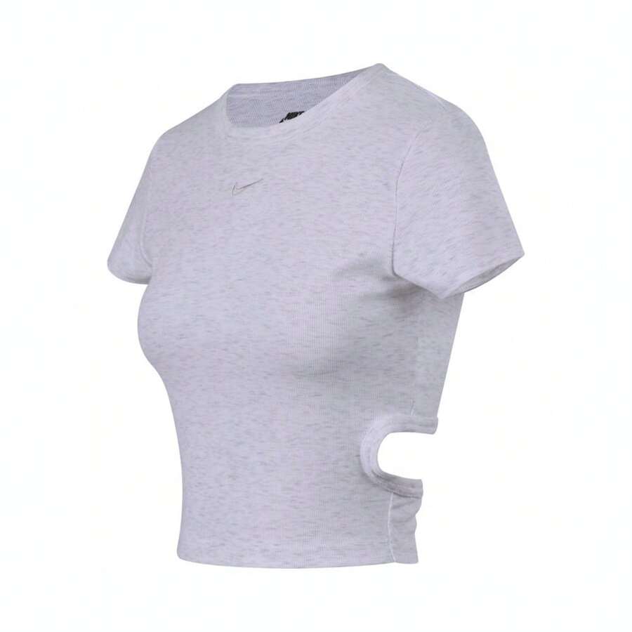 Nike 2025 Women's Nike Sportswear Rib Knit Crew Neck Short Sleeve T-Shirt, THJ0720-051
