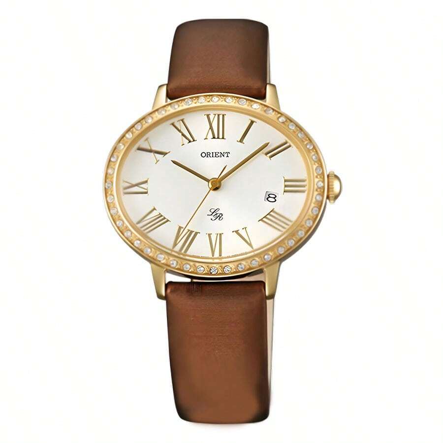 Orient FUNEK005W0 Ladies Watch: Elegant White Dial With Gold-Plated Hands And Roman Numerals