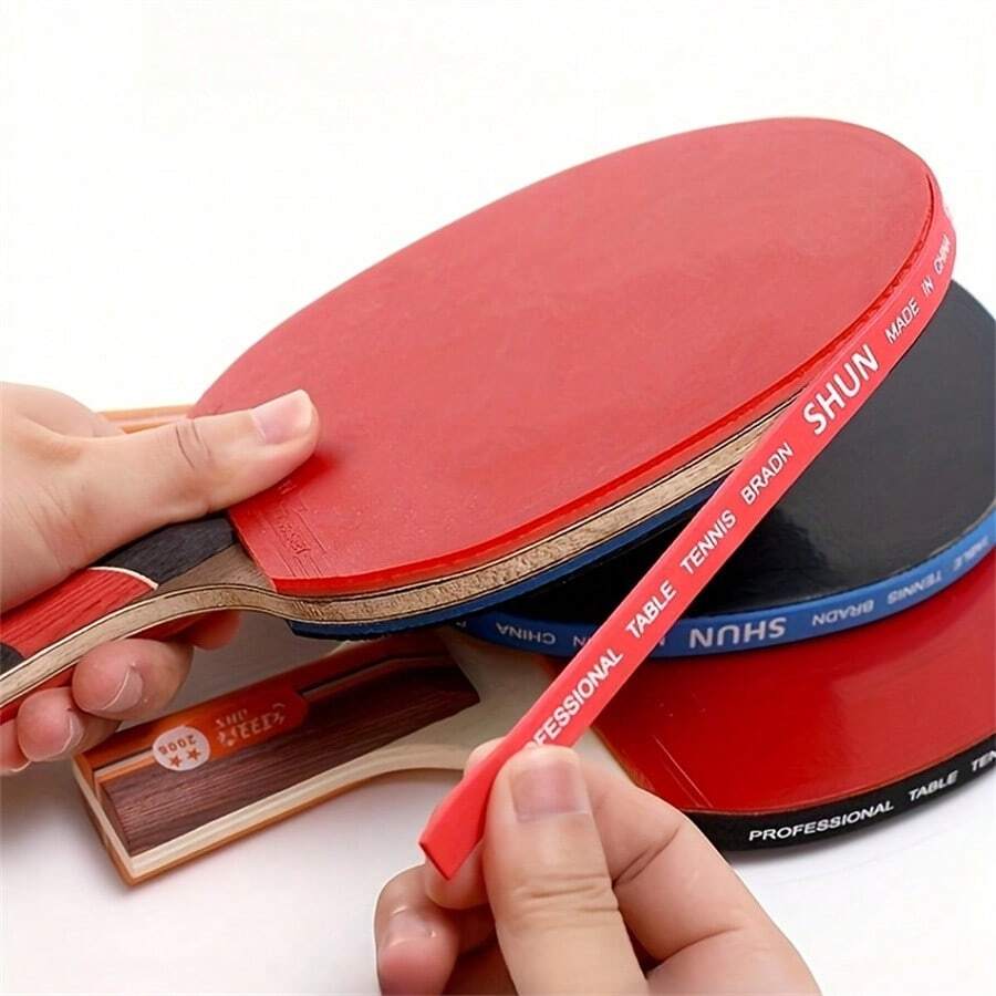 1pc Table Tennis Racket Edge Protector Tape - Durable Foam Edge Guard Anti-Collision Self-Adhesive Sticker, Red/Blue/Black, Suitable For Table Tennis Racket, Sports Equipment Accessories, Practice Essential | Professional Sports Gear | Smooth Textured Tape