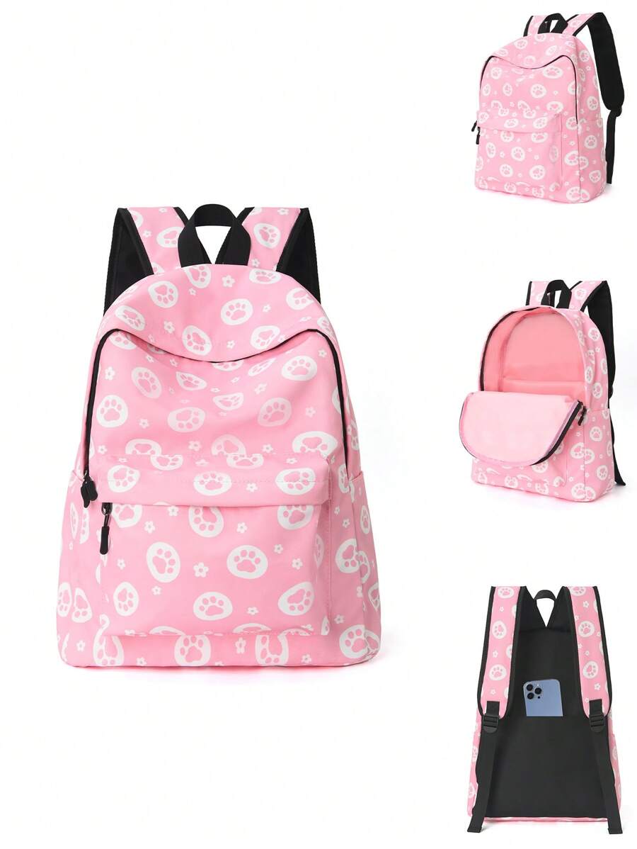1pc Big Kids Girls Fashion Casual Purple Butterfly Print Backpack Primary School Middle School Students Large Capacity Multi-Layer Schoolbag Highly Attractive Adjustable Shoulder Strap Girls Backpack Can Hold A4 Paper Books Laptop Suitable For Daily Campus Travel Holiday Gift