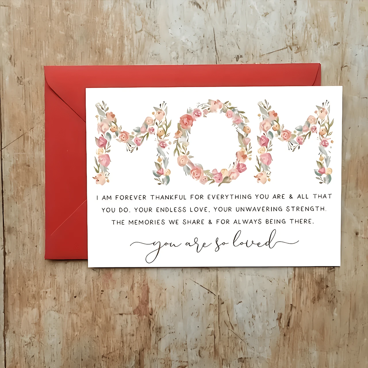 1pc Creative Mom Thank You Card Birthday Card- I Am Forever Grateful For Everything You Are And All You Do - For Mother's Day & Birthday - Perfect Gift For Mom Suitable For All Occasions,Back To School,School Supplies