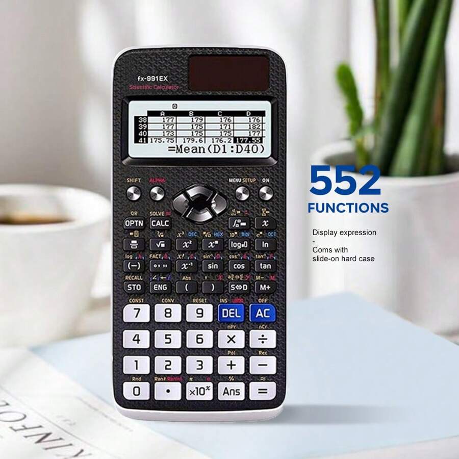Calculadora científica multifuncional de 552 funciones especialmente diseñada para exámenes de estudiantes, empaque económico, apariencia de alta gama, artículos escolares, de vuelta a la escuela.