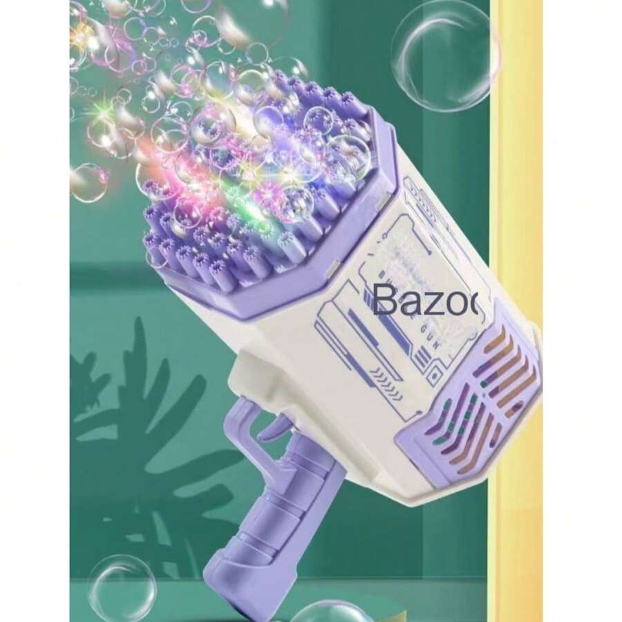Pistola de Burbujas Bazooka de 69 Agujeros,juguete para niños,maquina de burbujas portatil,ligera Gatling de gran tamaño,totalmente automatica.