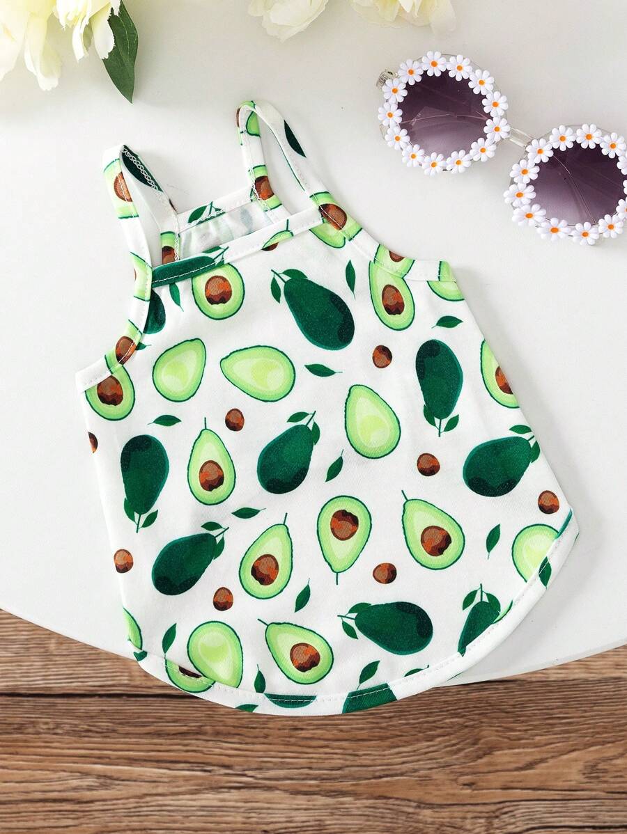 Kitten & Puppy Motif Sleeveless Camisole, Breathable & Cooling, Cute Pets Graphic, Spring/Summer