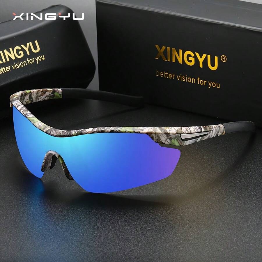 Unisex Outdoor Sport Camouflage Gepolariseerde Zonnebril Voor Fietsen, Skiën, Vissen, Autorijden, Ideale Cadeau Keuze Voor Dagelijks, Vrije Tijd, Reisoutfit Matching