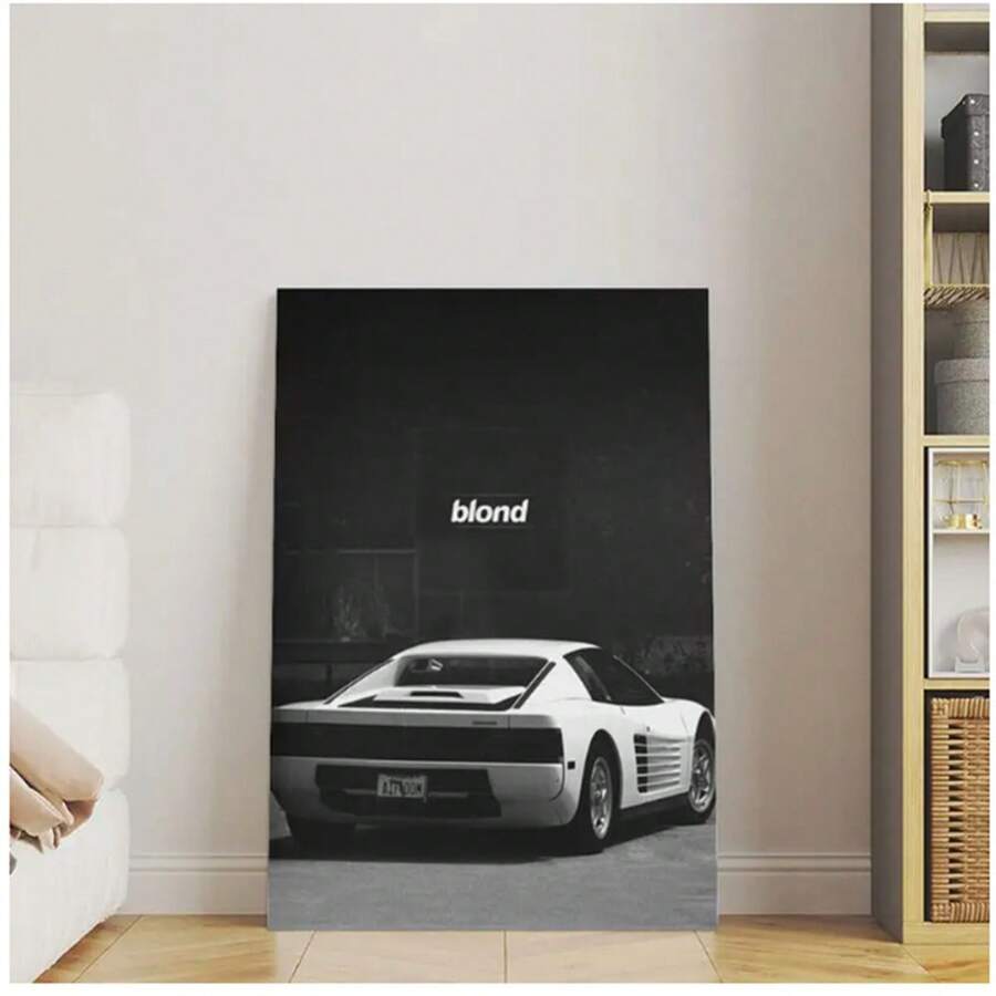 1 Pc Wall Arts Canvas Poster Blond Frank Music Ocean Poster Music Poster Movie Poster Art Poster An Ideal Gift That Brings Joy To The Heart Canvas Painting Decoration Decor For Home Gifts, Living Room, Bathroom, Bedroom,Kitchen (No Frame)