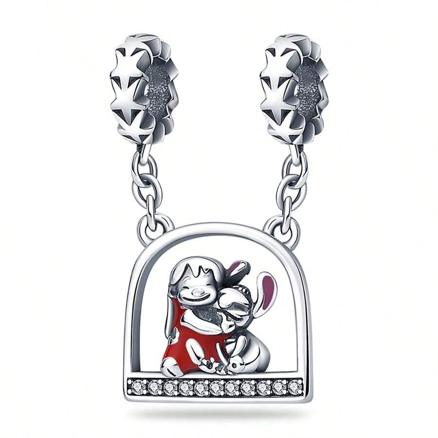 Disney Charme de fée fleur Mickey en argent sterling 925 Disney. Perle originale pour bracelet en argent de loi 925, bijoux faits maison, cadeau