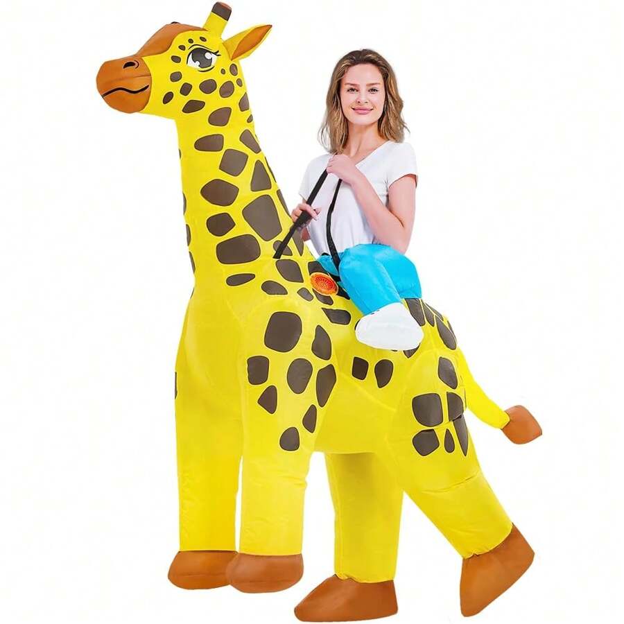 Inflatable Costume Adult,Ride On Giraffe Costume Adult Inflatable Halloween Costume Women Adult Size,Blow Up Costumes For Adult Halloween Costumes Party