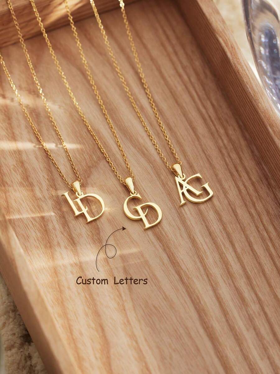 Individualisierte Anfangsbuchstabe Halskette, Halskette mit zwei Buchstaben, personalisierte Doppel-Anfangsbuchstabe Halskette, Paar-Halskette, Jahrestags-Geschenk, Muttertags-Geschenk, Geschenk für Freunde